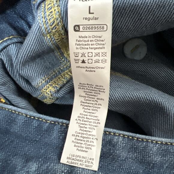 Halara Flex High Waisted Pockets Rolled Hem Wide Leg Boho Blue Spruce Size L - Picture 10 of 13